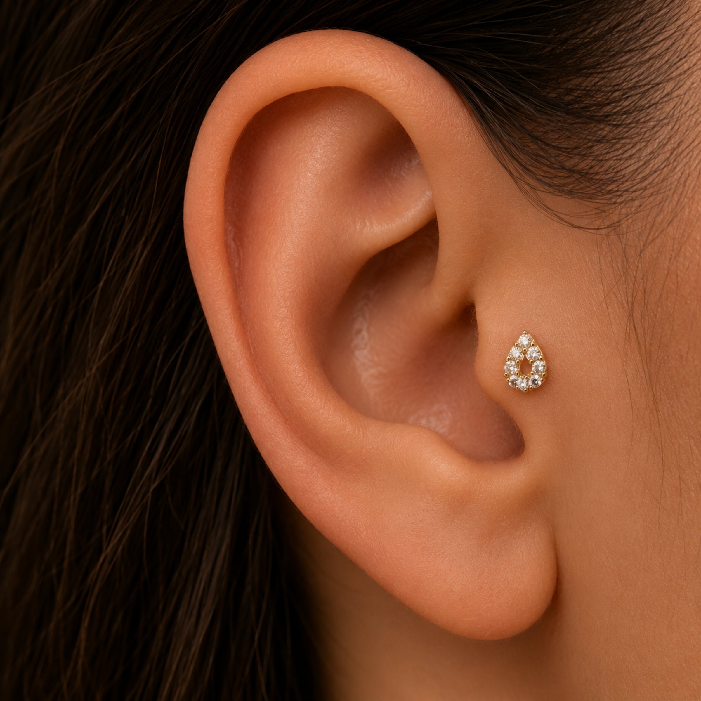 Lusha 14 Ayar Altın Elara Piercing