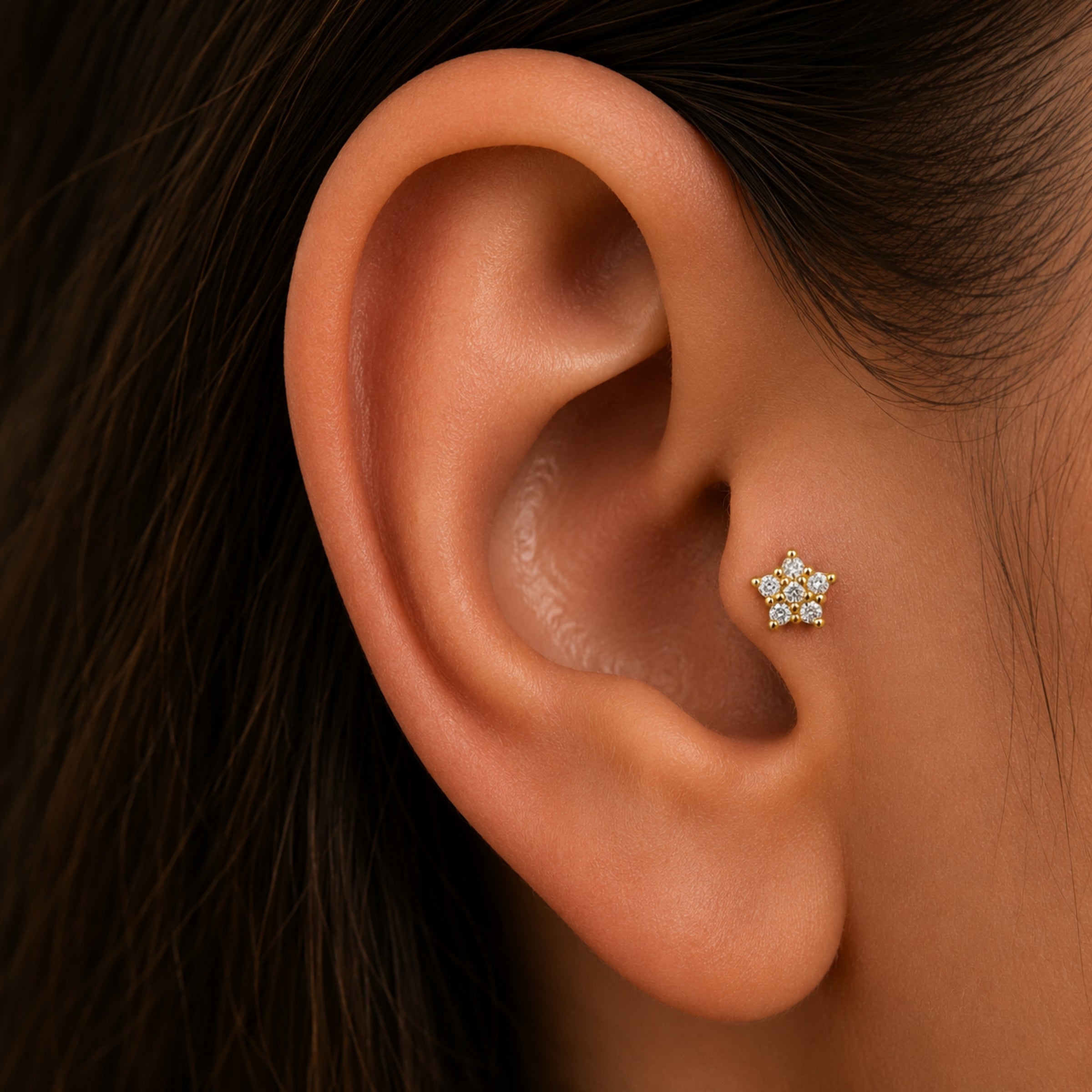Lusha 14 Ayar Altın Angel Piercing