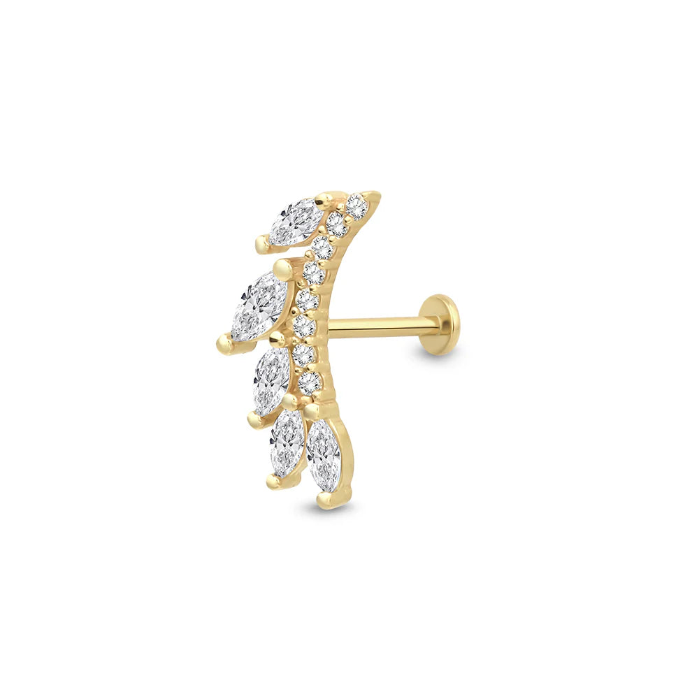 Lusha 14 Ayar Altın Wing Piercing