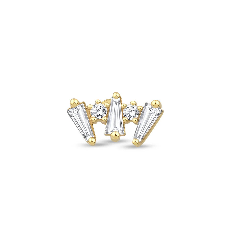 Lusha 14 Ayar Altın Art Deco Piercing