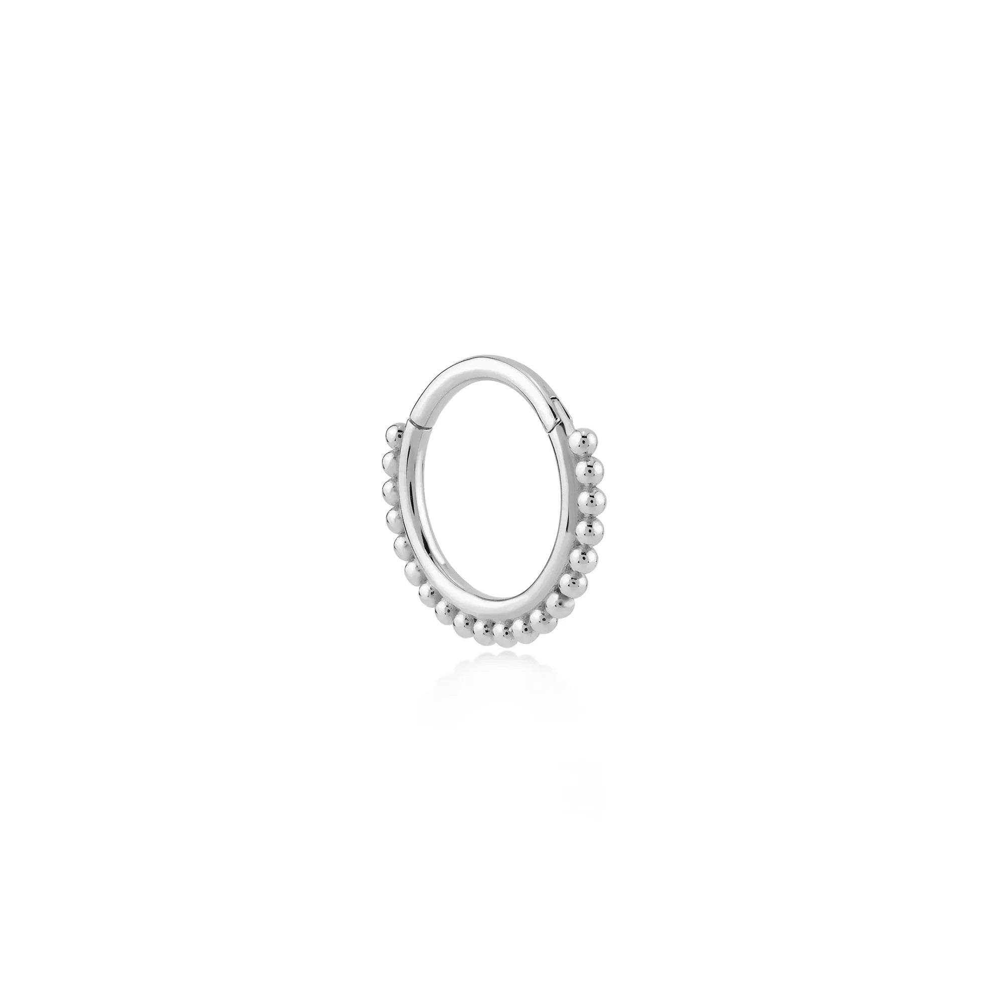 Dorika Top Detaylı Altın Halka Piercing (16mm)