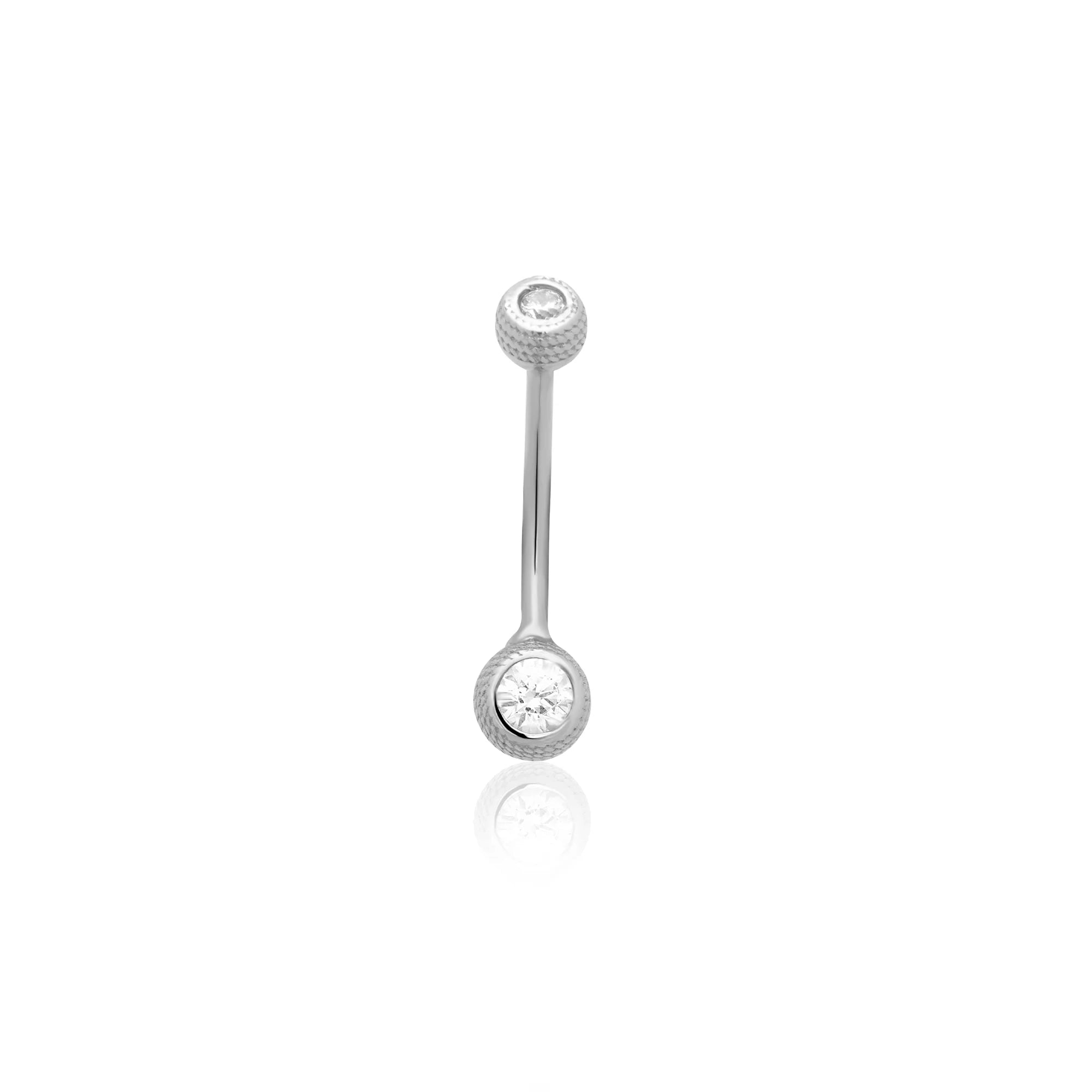 Altın Taşlı Vintage Göbek Piercing