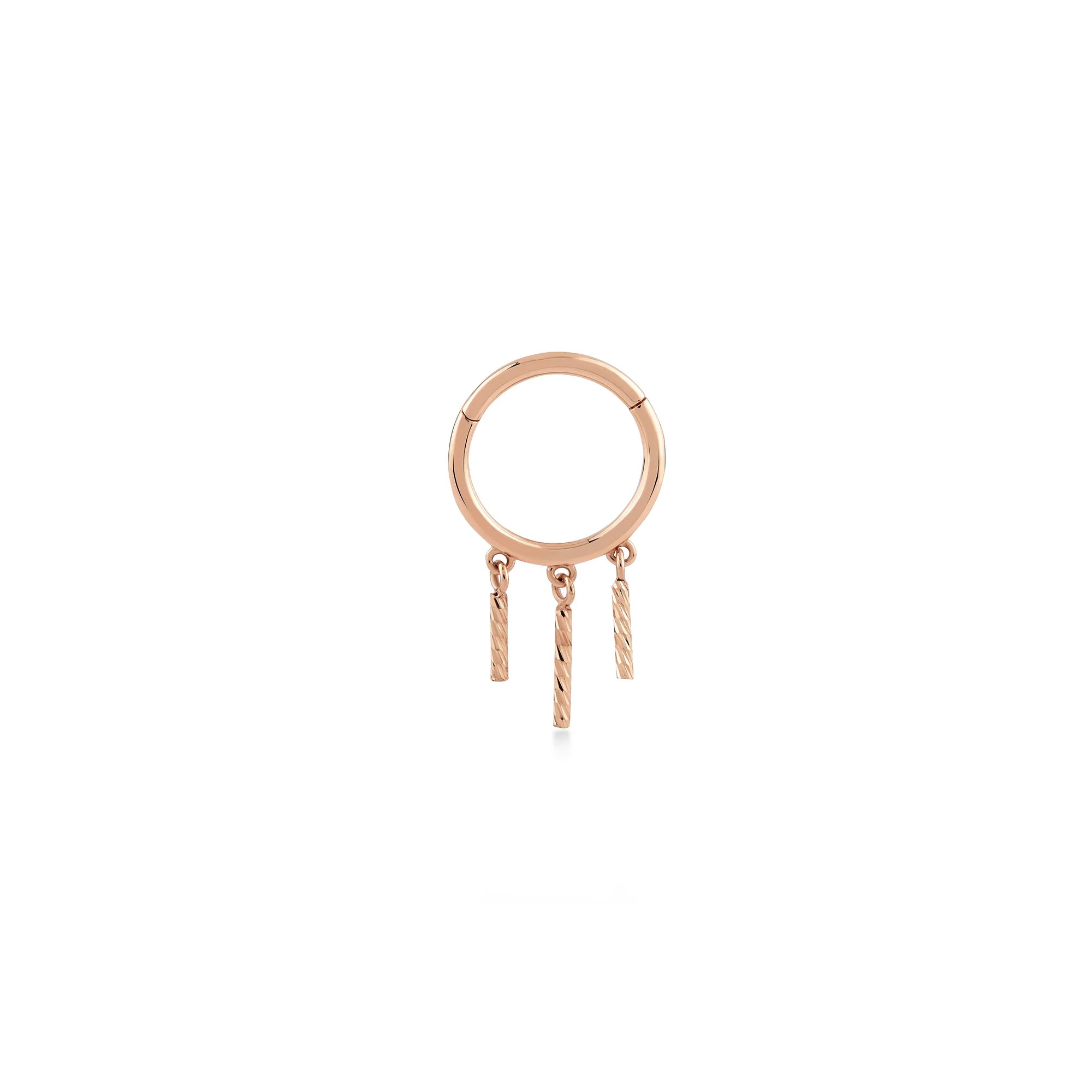 Stick Sallantılı Altın Halka Piercing