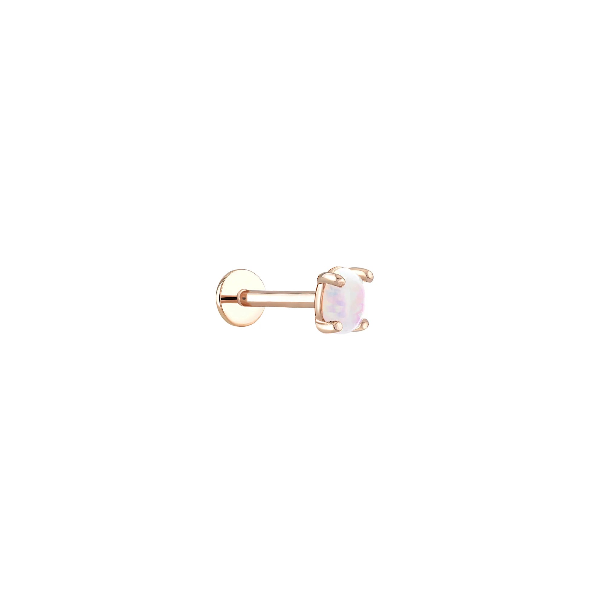 Lusha Oval Opalit Taşlı Altın Piercing