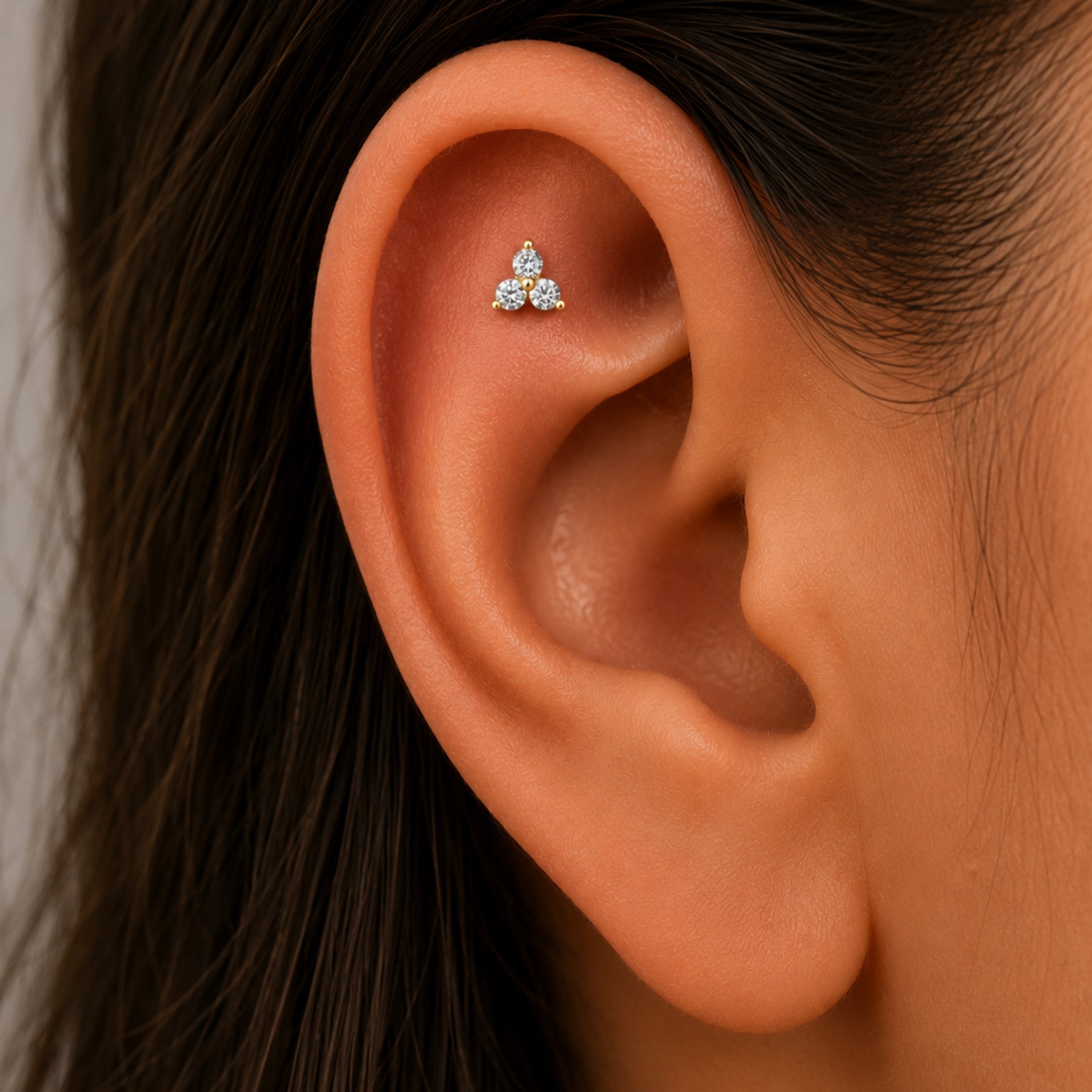 Lusha 14 Ayar Altın Lumi Piercing