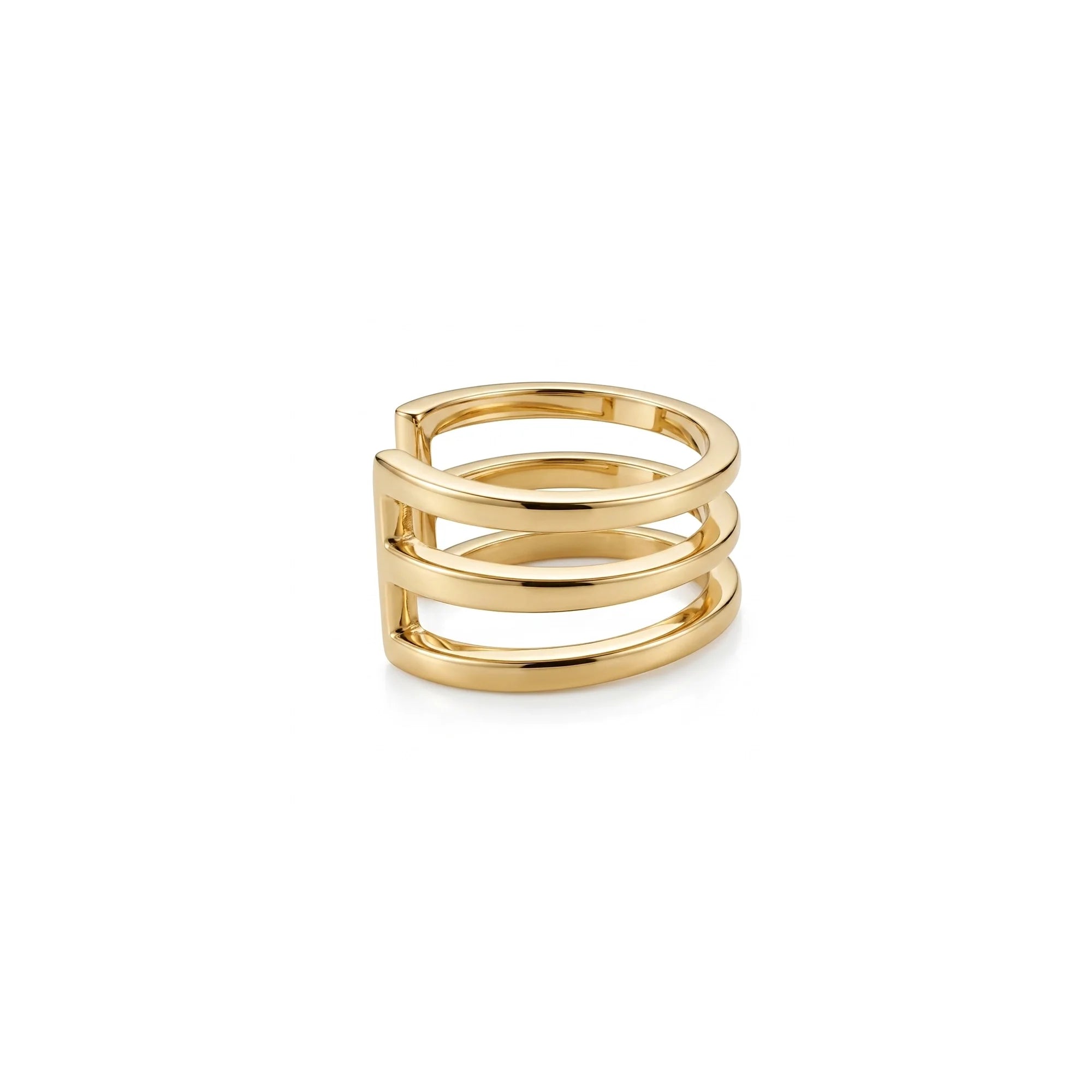 Trio Sade Altın Earcuff