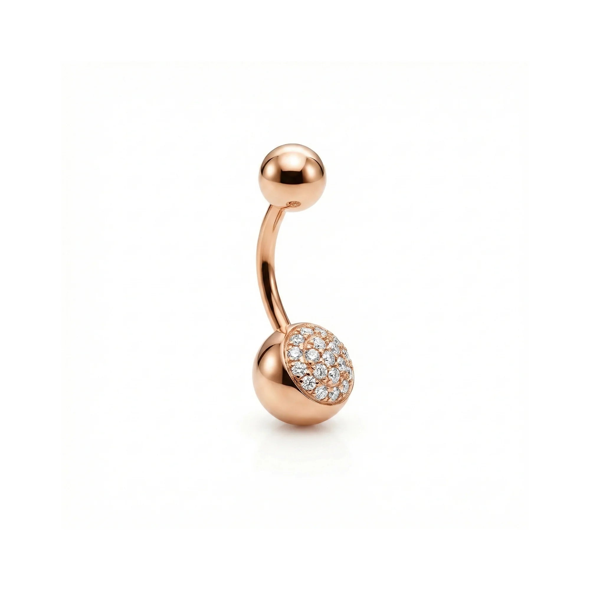 Taşlı Altın Göbek Piercing