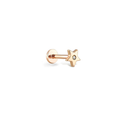 Yıldız Tek Pırlanta Piercing
