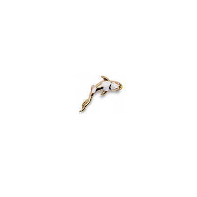 Koi Sedefli Beyaz Piercing (Sağ Kulak)