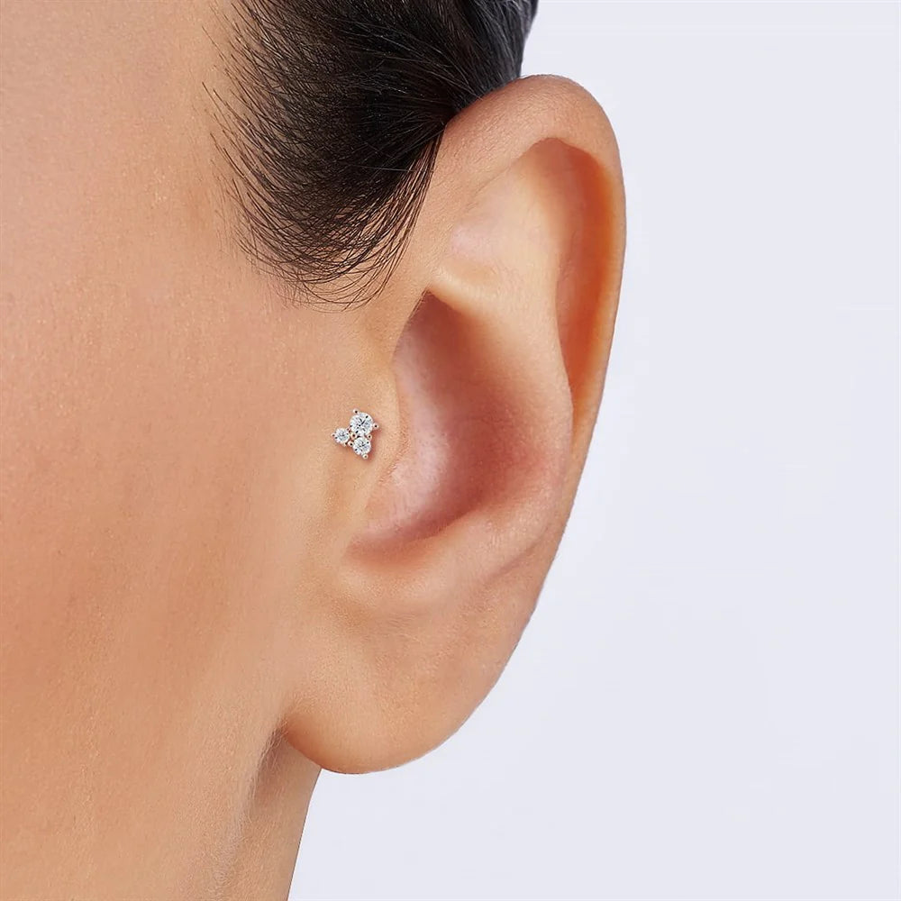 Lusha 3 Tohum Pırlanta Piercing