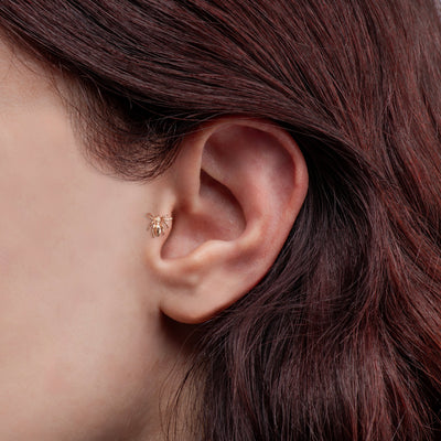 14 Ayar Örümcek Altın Piercing