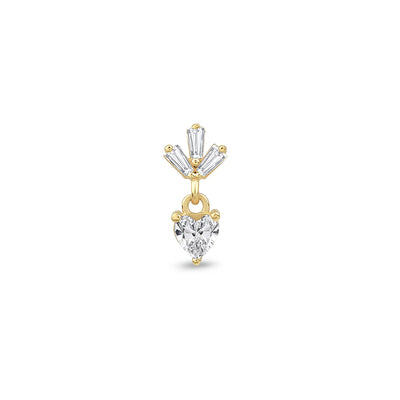 Lusha 14 Ayar Altın Heart Charm Piercing