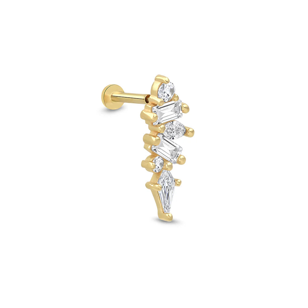 Lusha 14 Ayar Altın Shine Piercing