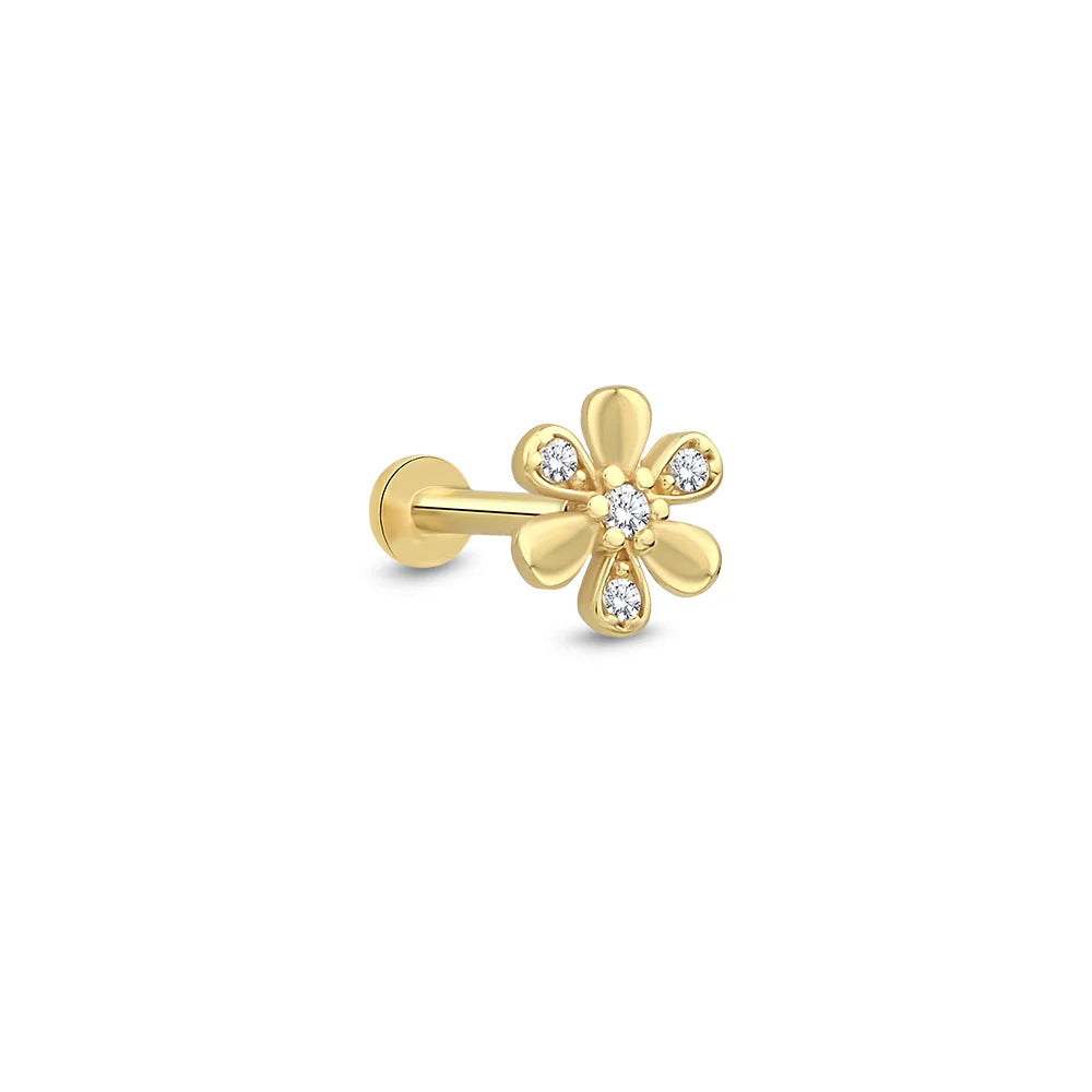 Lusha 14 Ayar Altın Daisy Piercing