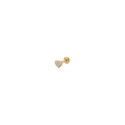 Lusha 14 Ayar Altın Heart Piercing
