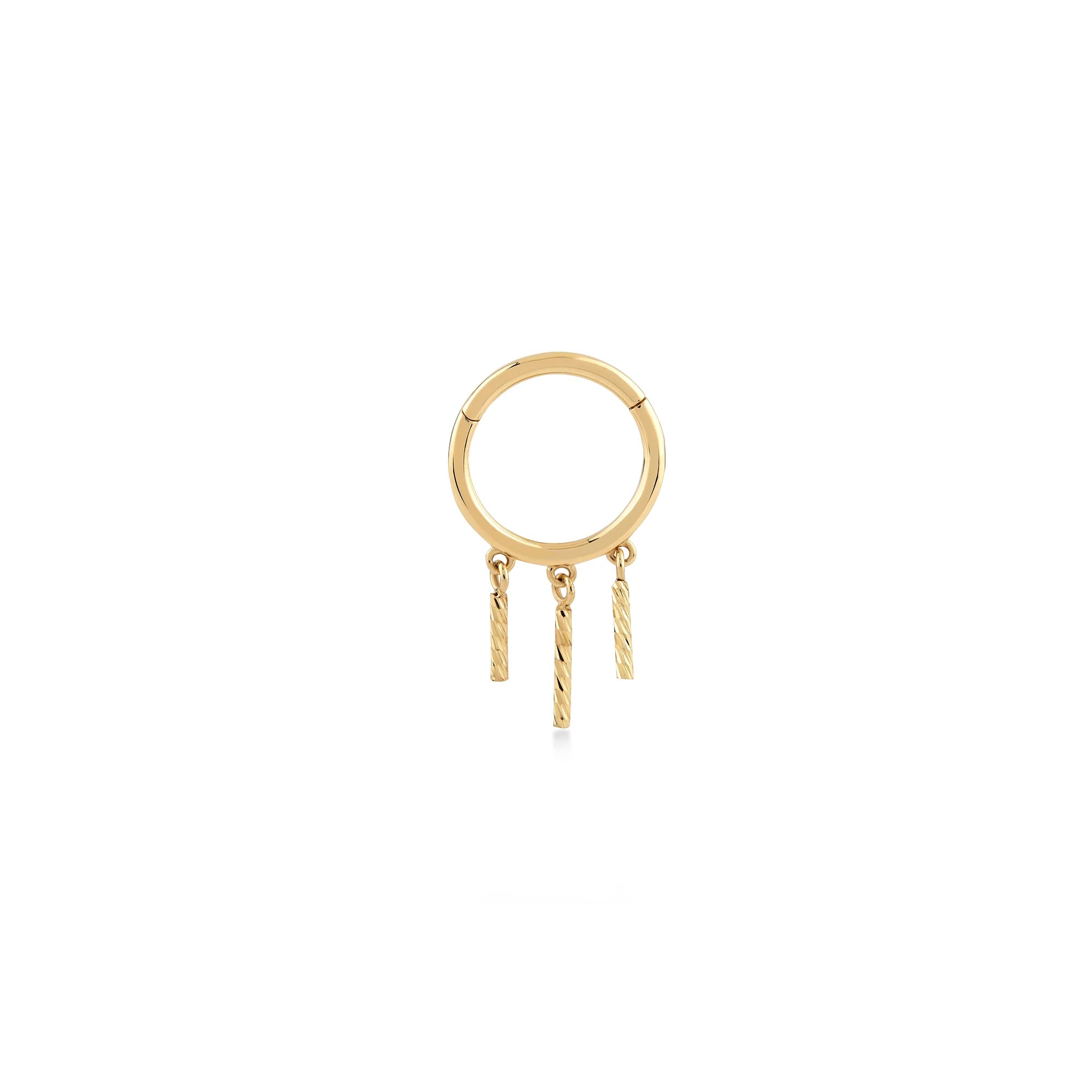 Stick Sallantılı Altın Halka Piercing