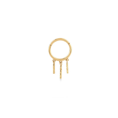 Stick Sallantılı Altın Halka Piercing
