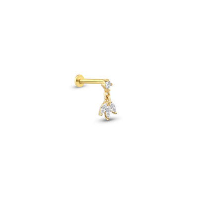 14 Ayar Altın Çan Çiçeği Gold Piercing Gold