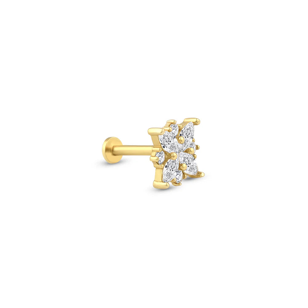 14 Ayar Altın Lotus Piercing