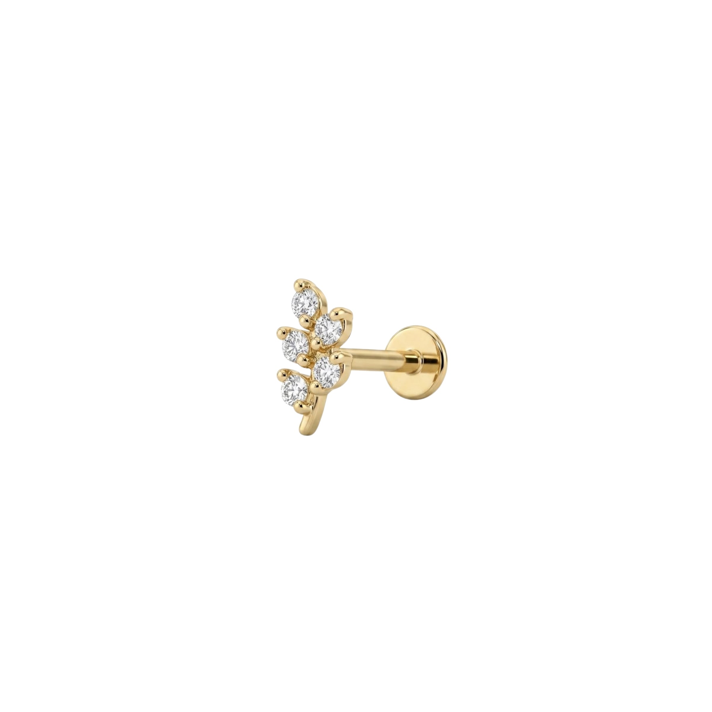 Lusha 14 Ayar Altın Mariposa Piercing