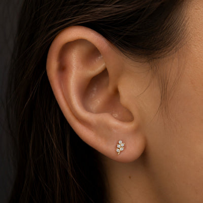 Lusha 14 Ayar Altın Mariposa Piercing