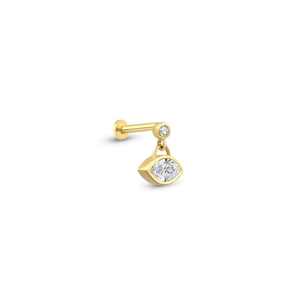 14 Ayar Altın Markiz Piercing