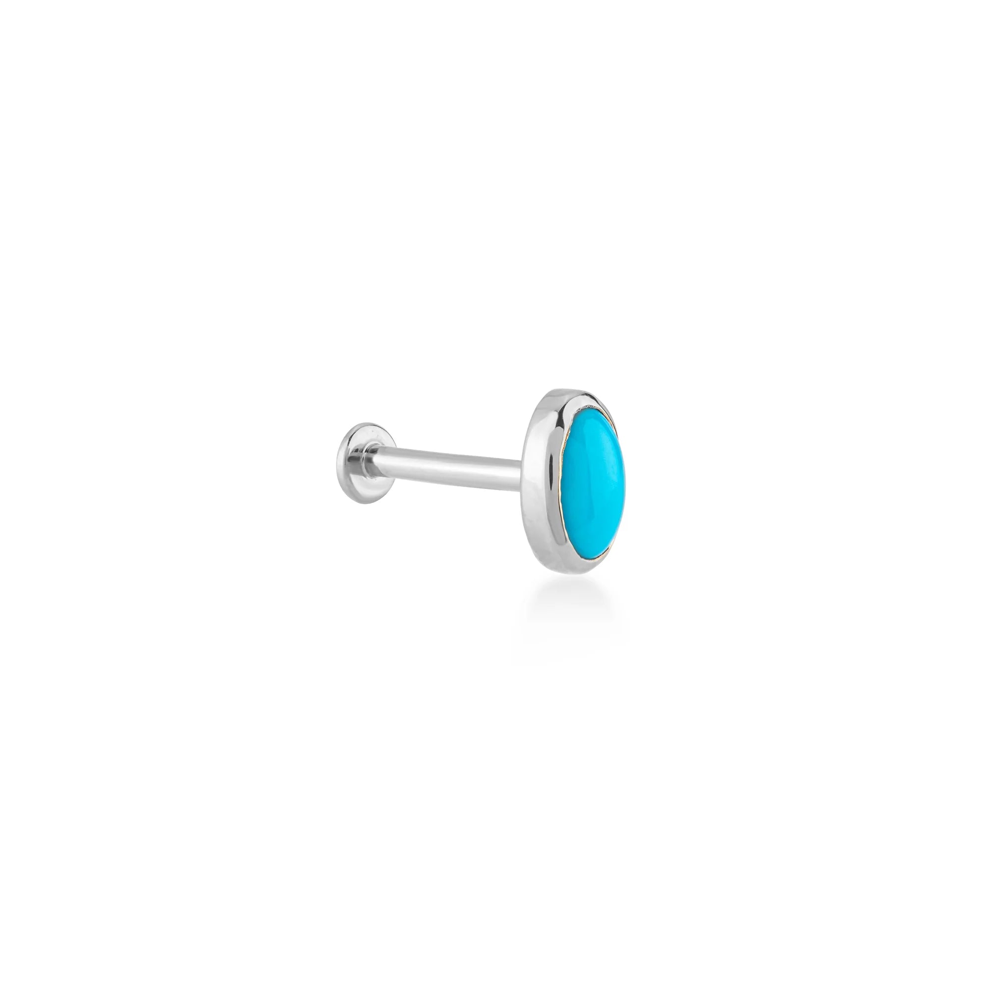 Doğal Taş Seçenekli Altın Piercing