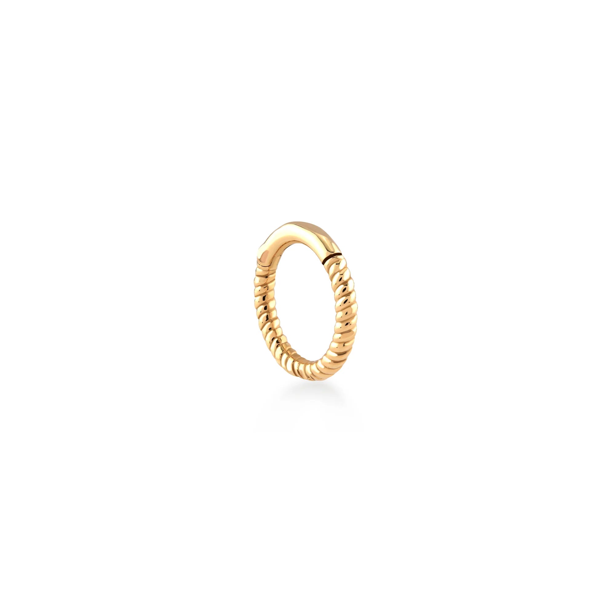 Burgulu Altın Halka Piercing (10mm)