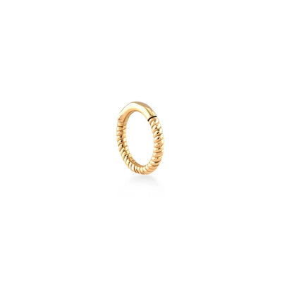 Burgulu Altın Halka Piercing (10mm)