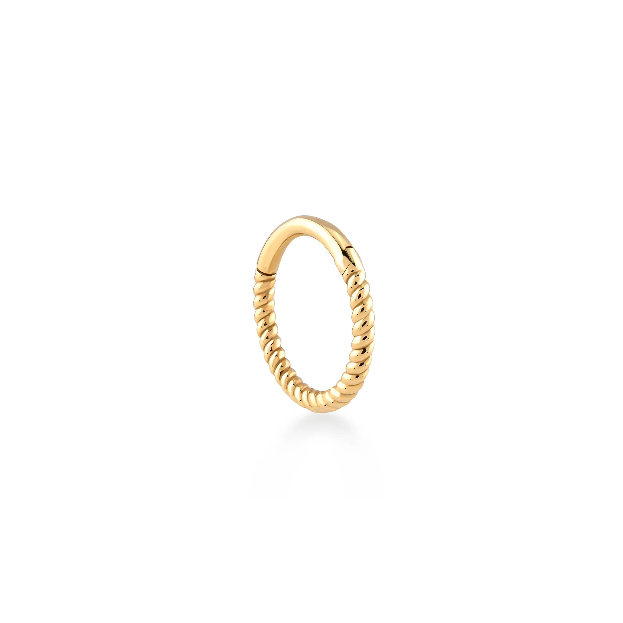 Burgulu Altın Halka Piercing (12mm)