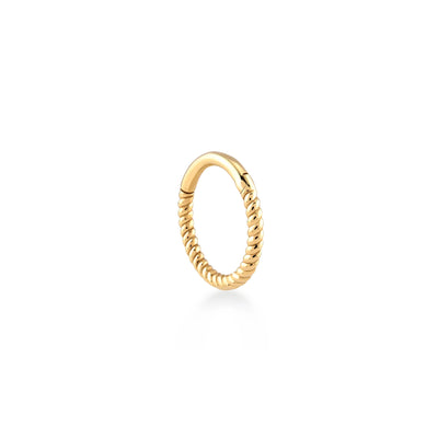 Burgulu Altın Halka Piercing (12mm)