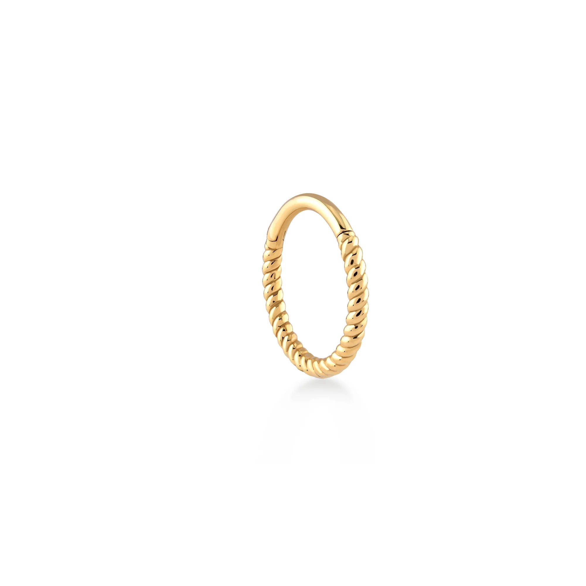 Burgulu Altın Halka Piercing (13mm)