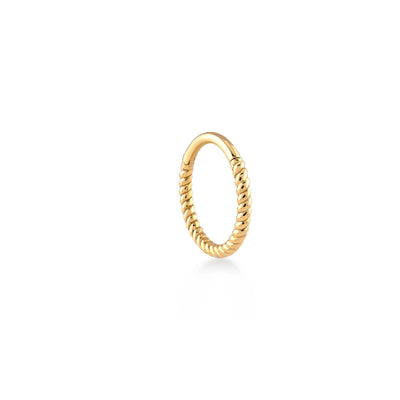 Burgulu Altın Halka Piercing (13mm)