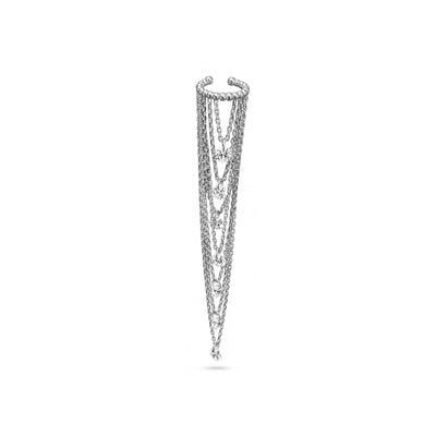 Lumina Kat Kat Taşlı Sallantılı Altın Halka Earcuff