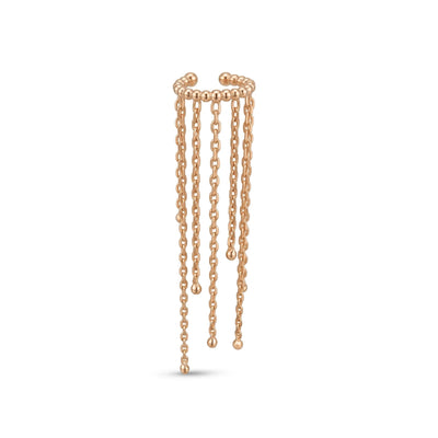 Sarkıt Toplar Zincir Sallantılı Altın Halka Earcuff