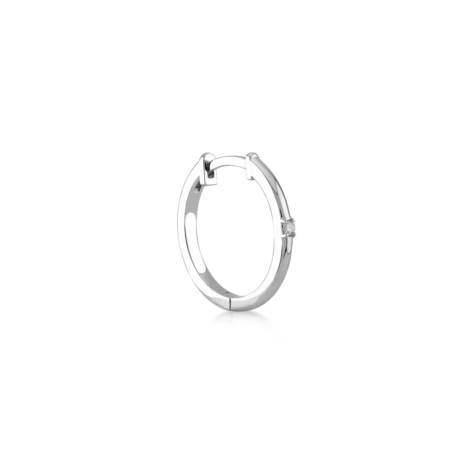 Pırlanta Tek Taşlı Halka Kıkırdak Piercing