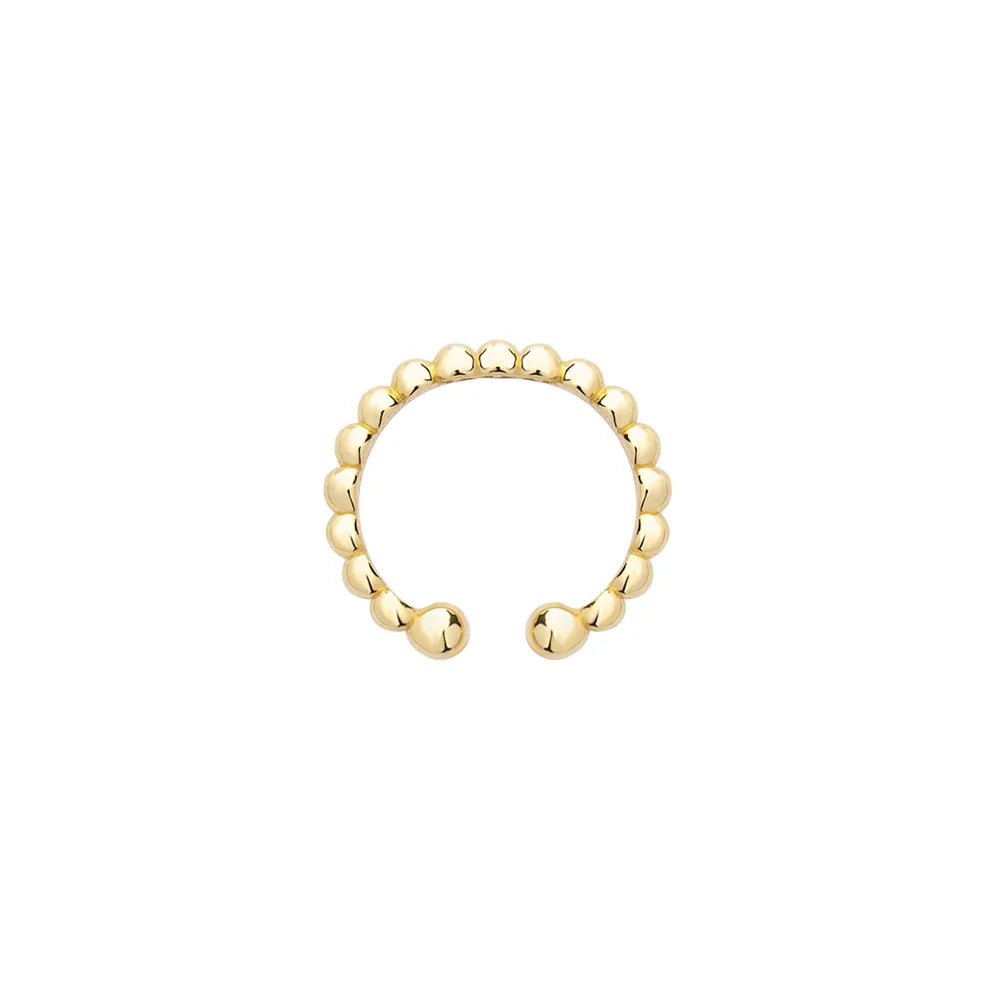 Altın Toptop Sıkıştırmalı Halka Earcuff