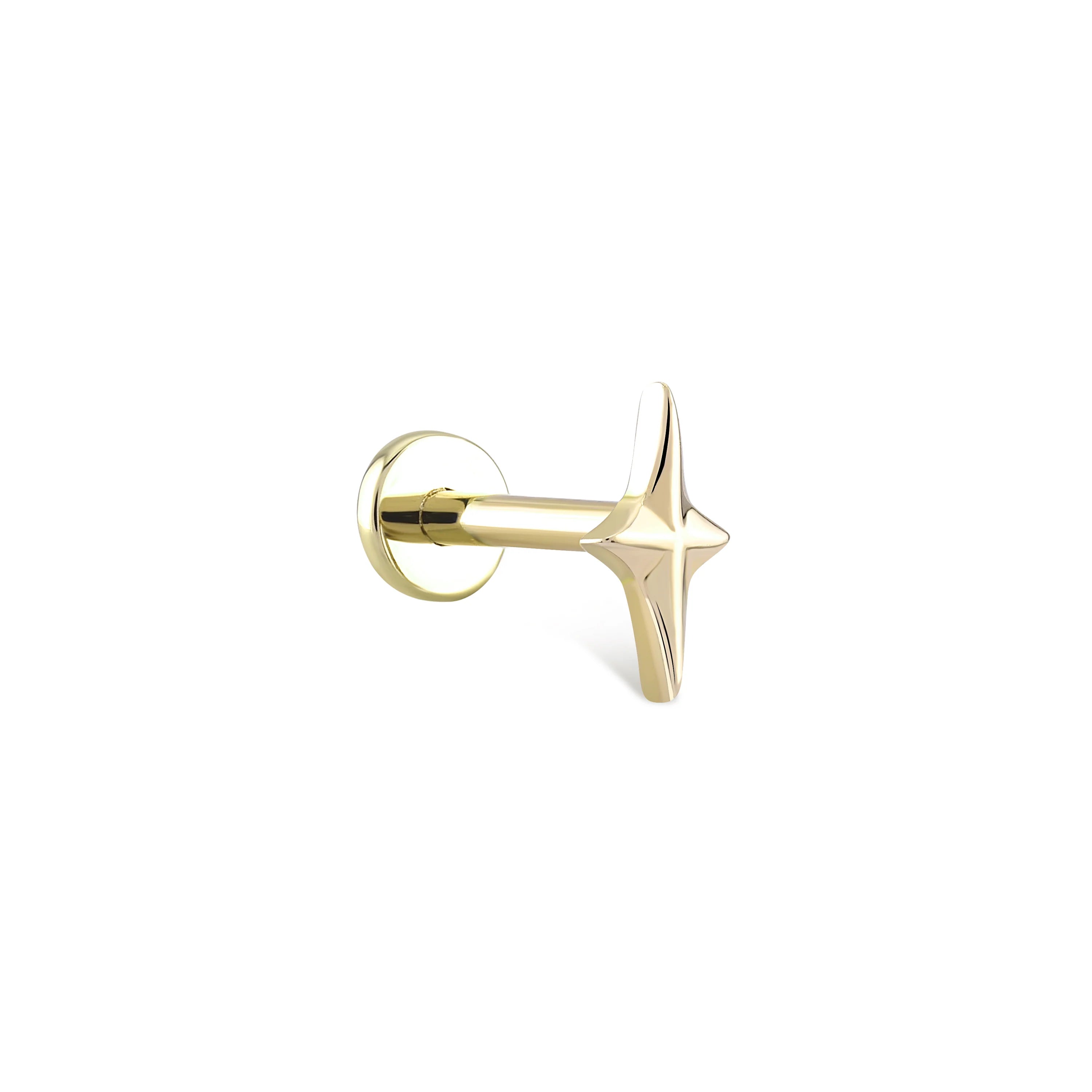14 Ayar Mini Kutup Yıldızı Altın Piercing