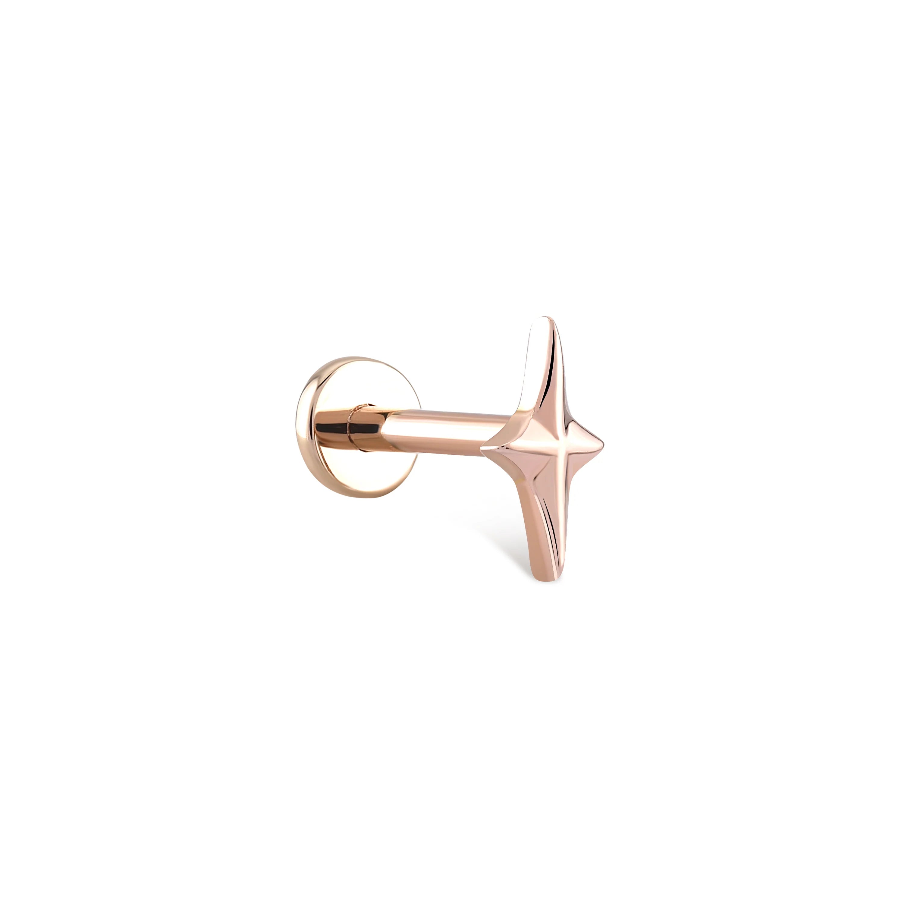 14 Ayar Mini Kutup Yıldızı Altın Piercing